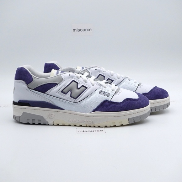 NEW New Balance 550 Leather Sneakers BB550BWG White - Picture 3 of 7